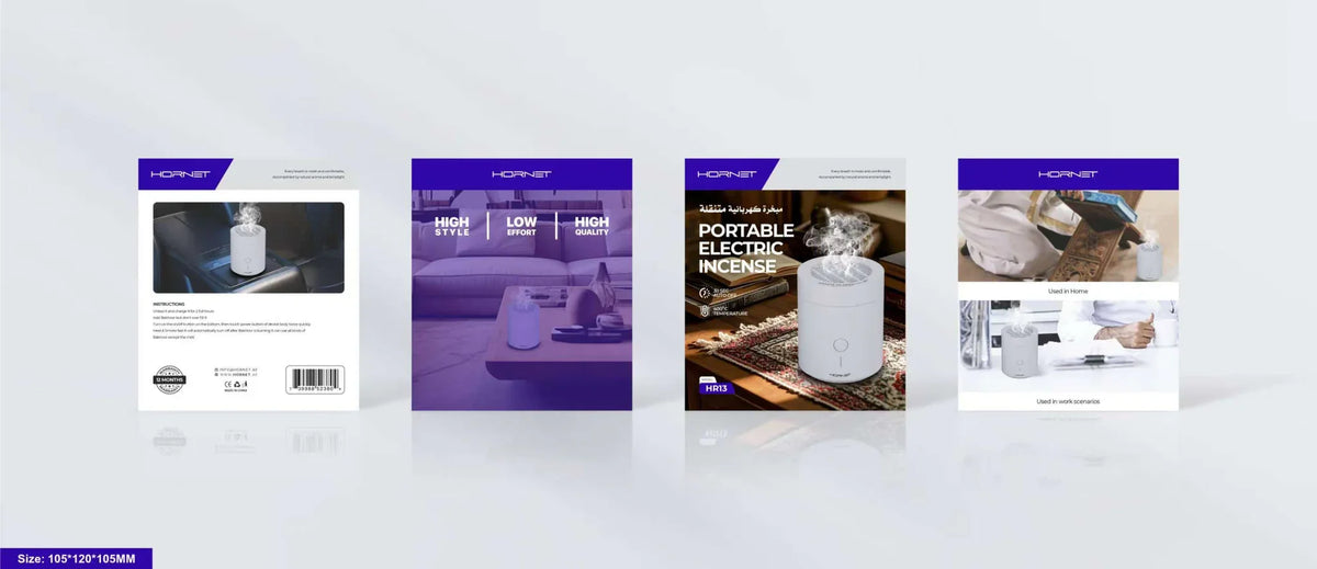 Hornet Portable Electric Incense - 30 Second Auto-Off Smart Diffuser